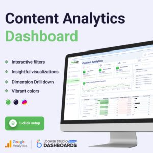 Comprehensive Content KPIs Overview Looker Studio and Google Analytics Dashboard