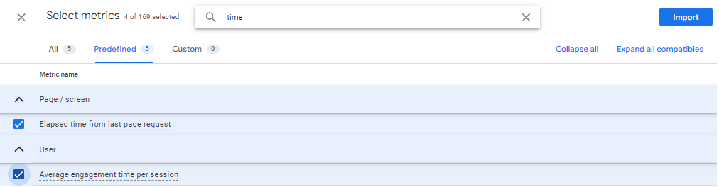 Time metrics in GA4 explorations